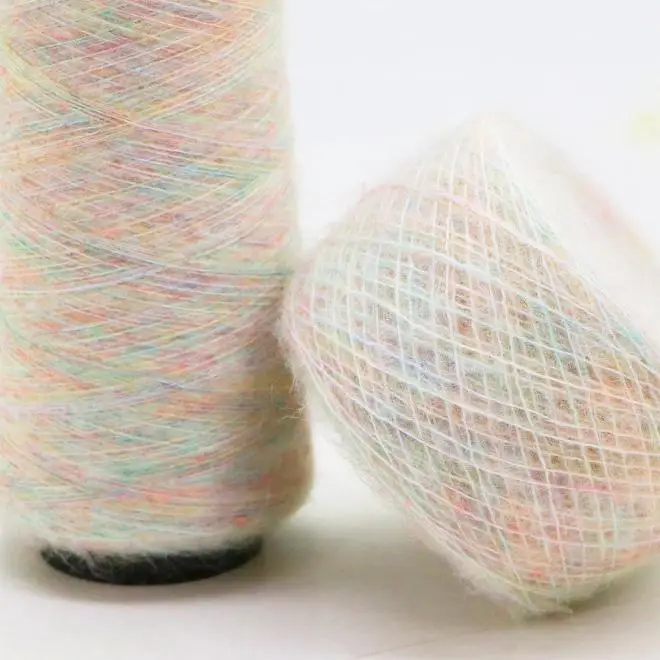 Xinglin Factory wholesale 14NM Colour spun velvet like 81%Polyester 16%Acrylic 3%spandex Fancy Yarn  for sweaters knitting