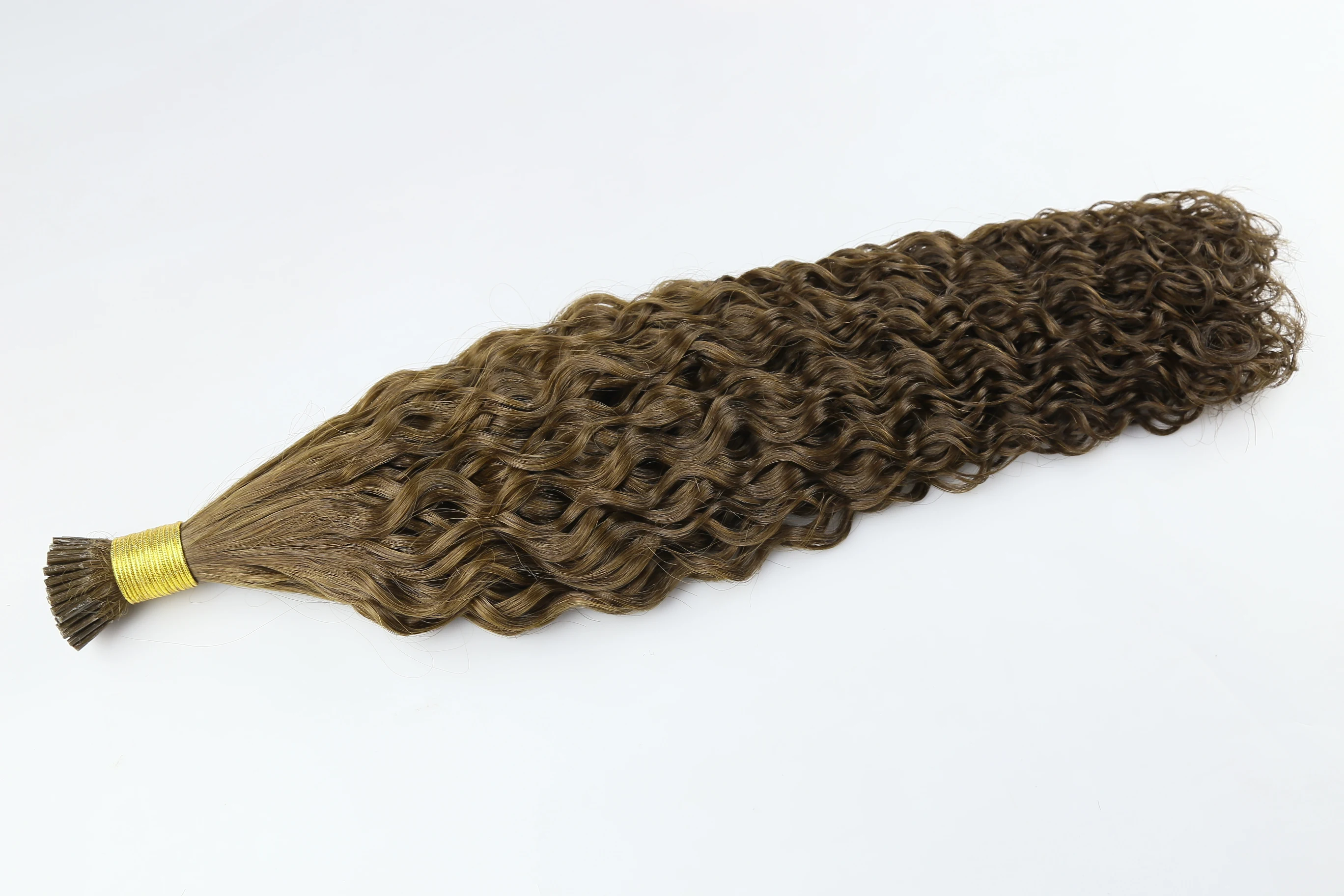 Wholesale #4 Color I Tip 100% Human Hair Extensions Best Selling Product Raw Human Hair 18 Inch Water Wave For Women