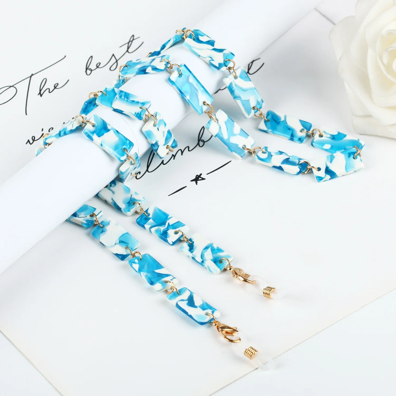 Высококачественная акриловая цепочка для солнцезащитных очков, держатель для очков, длинное ожерелье, многофункциональный браслет для очков на заказ