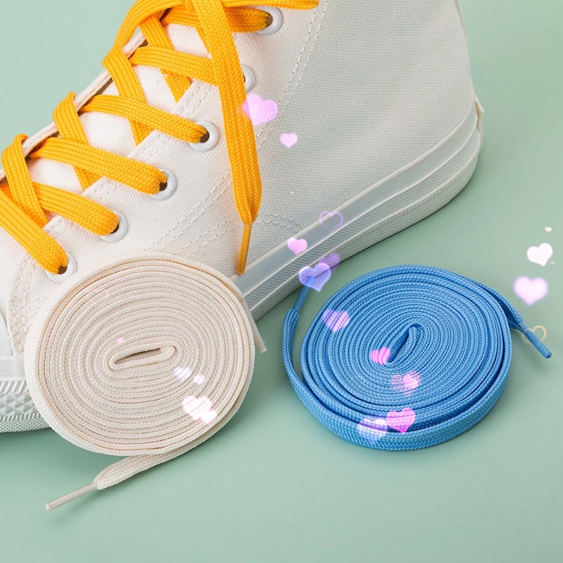 Wholesale shoe laces flat hollow custom colors lacet boot sneaker shoe strings laces shoelaces for sneakers