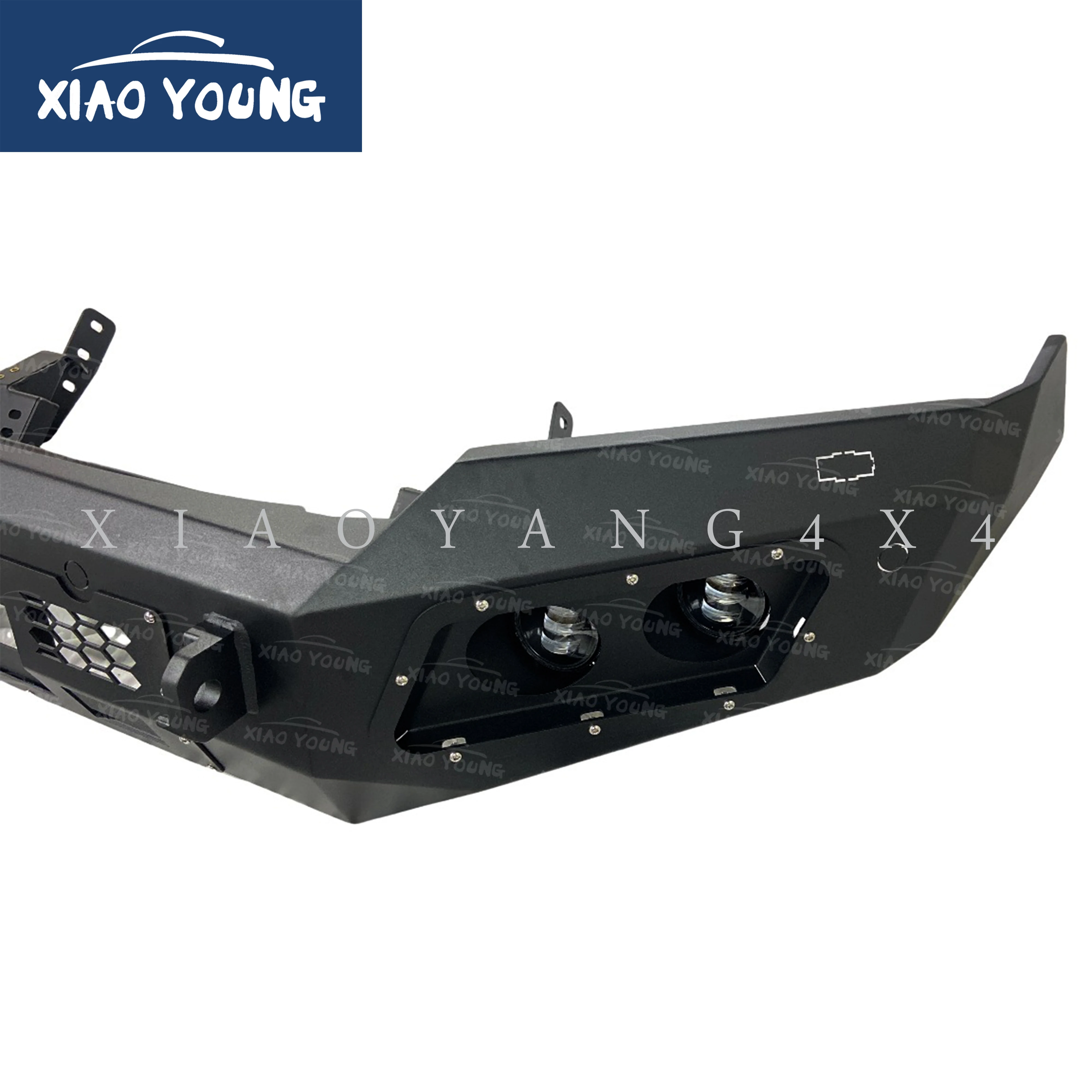 Factory Steel Black Front Bumper Guard For Hilux Revo Vigo NP300 BT50 Ranger Bull Bar with LED light