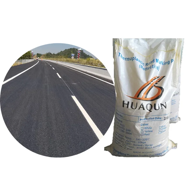 African Standards Thermoplastic Road Marking Paint Strong Adhesion 180-220 Degree Temperature Reflective Road Marking Paint
