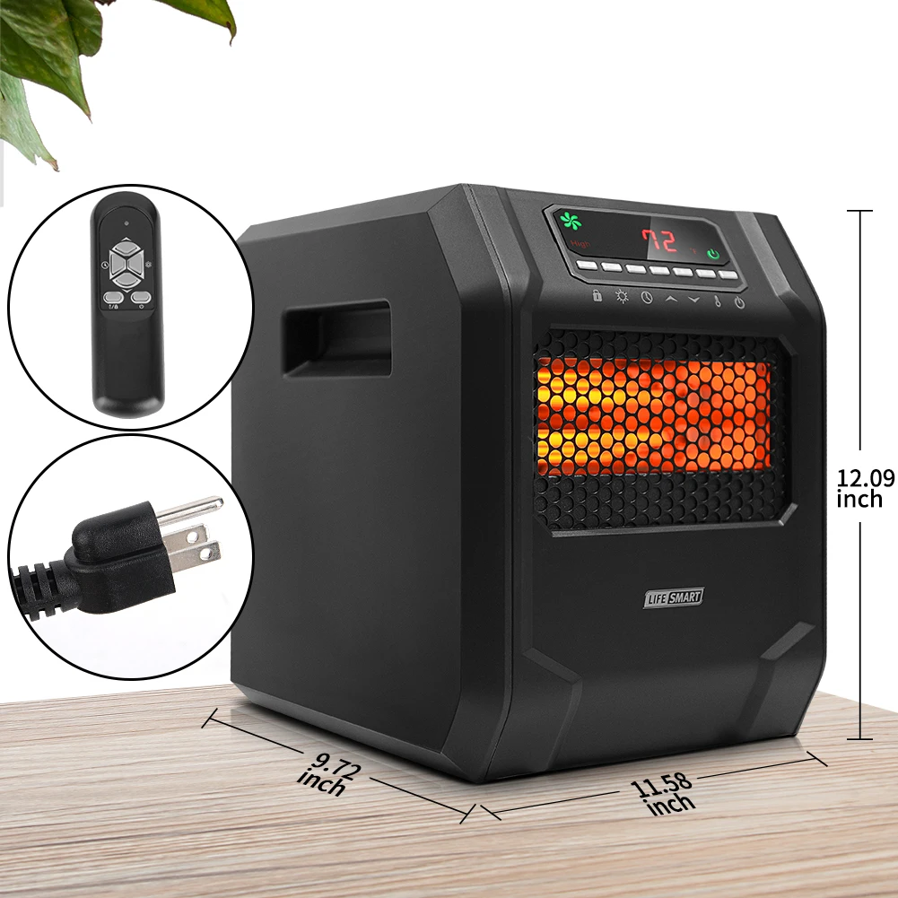  Небольшой портативный офиса 1000w 1500w 6-элемент инфракрасные обогреватели