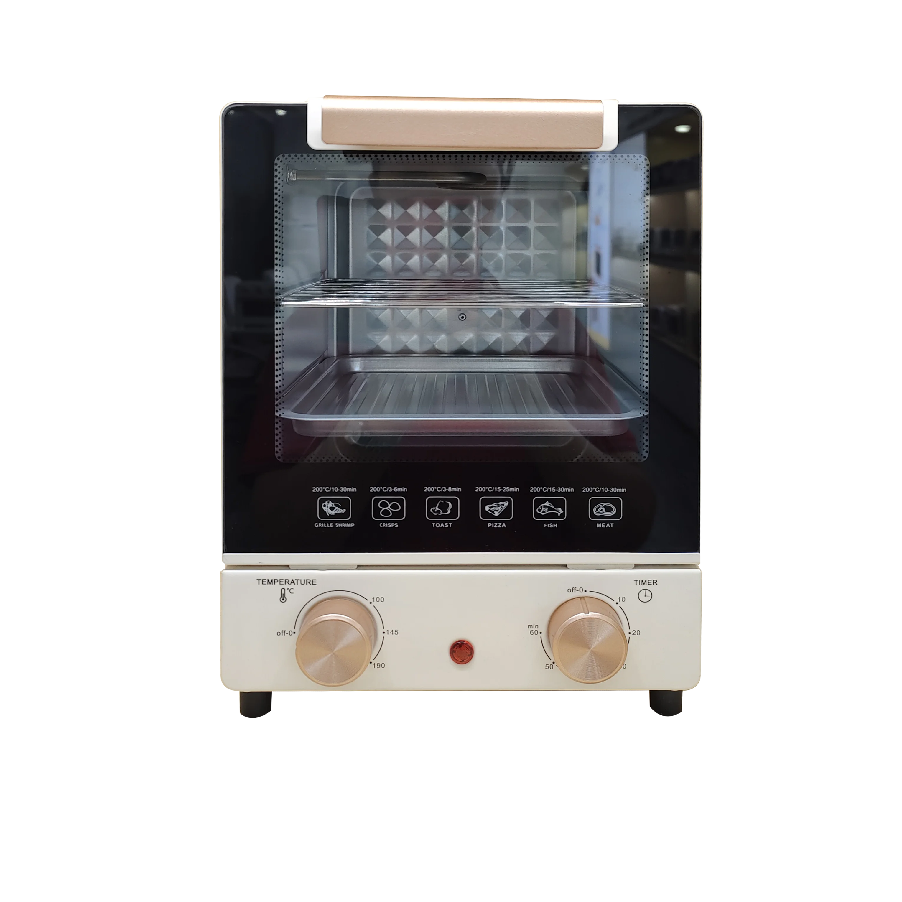 Bestseller 12L Mini Toaster Oven Electric for Home Baking 3-in-1 Function-Pizza Bread & Warm Digital Control Metal Housing