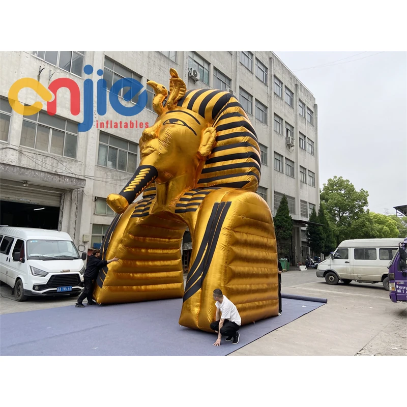 Высококачественная надувная Рекламная модель-надувной Золотой Сфинкс Tutankhamun