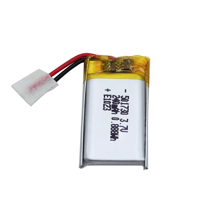 High Quality Rechargeable Small Battery 3.7v 501730 240mah Li-Polymer Batteries 240mah For Mp3 Mp4 Etc