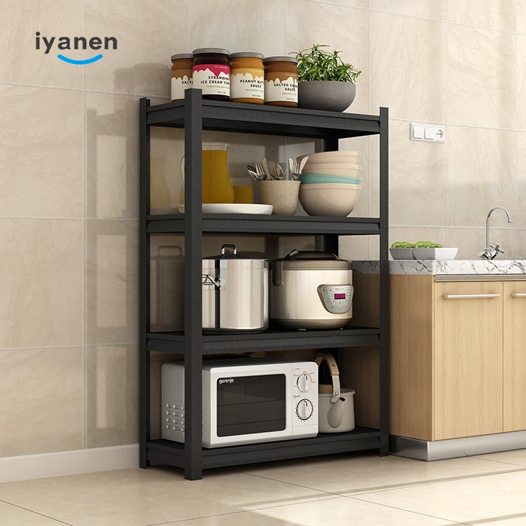 Iron 4 layer rack classification and standing type installation home kitchen bedroom iron metal display rack storage shelf