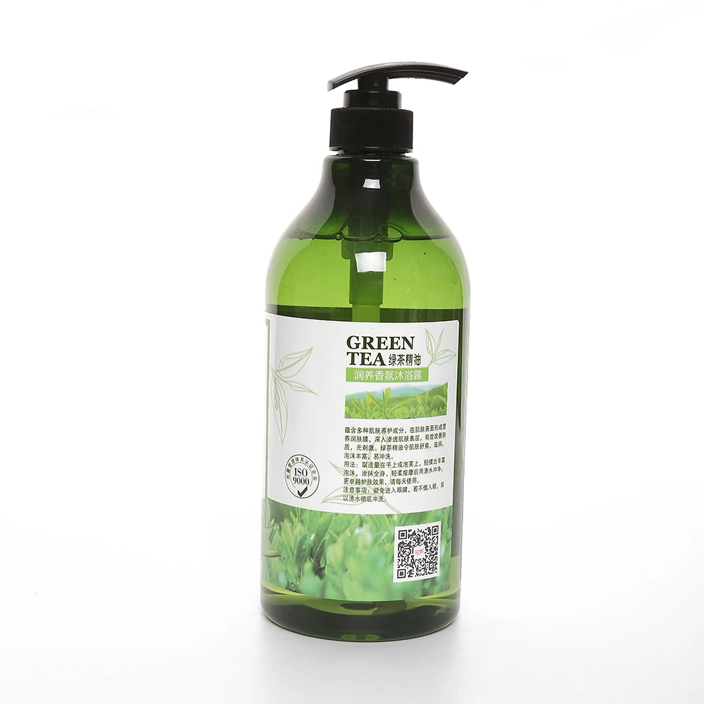 Фабрика Karting, 1 л лосьон для тела, Мягкий увлажняющий гель для душа с маслом зеленого чая