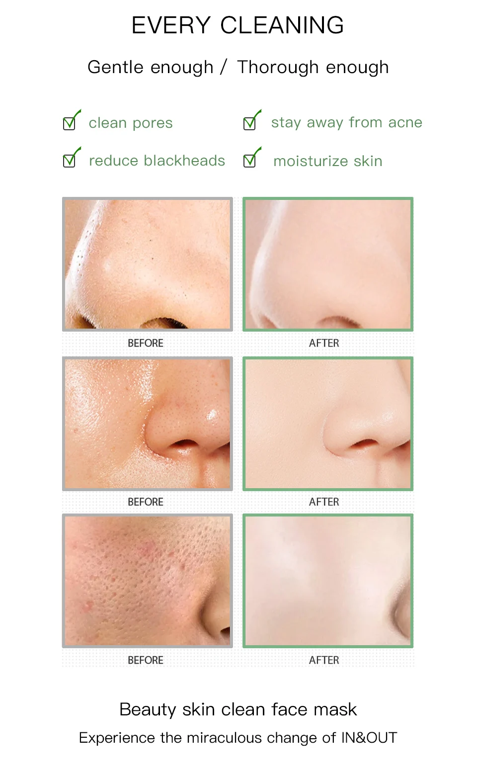 Best seller face clay mask set cleansing brightening anti acne spa facial mask mud mask