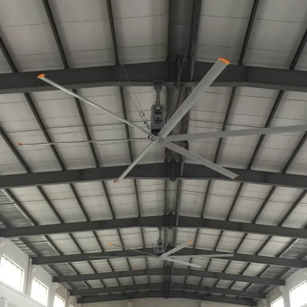 24ft 7300mm energy saving high speed low volume industrial AC ceiling fan with 4/5/6/8/10 blades