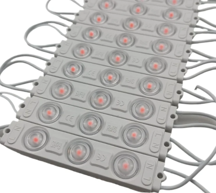 Waterproof IP65 IP67 2835 led module AC 110V 220V 12V 24V 75*15mm 1.5W white red pink led module light for led sign billboard