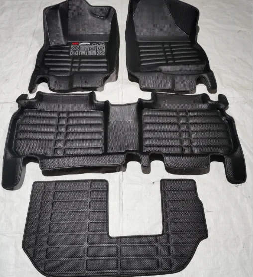 SUV Diamond Hot Pressed New Design Pvc Leather 3 Rows Car Floor Mats High Quality Special Car Mats For Toyota Fortuner 2016-2023