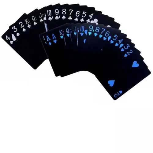 Glowing 1 Set Black Luminous Playing Cards In The Dark Bar Ktv Poker Cards Night Collection Waterproof Poker Decks luxury box
