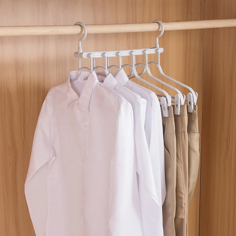 Multifunctional folding hangers for household clothes drying rack clothes drying machine pants rack