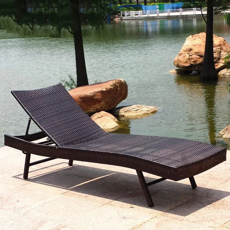 Outdoor Garden Patio Daybed Rattan Wicker Sun Lounger Chaise Lounge