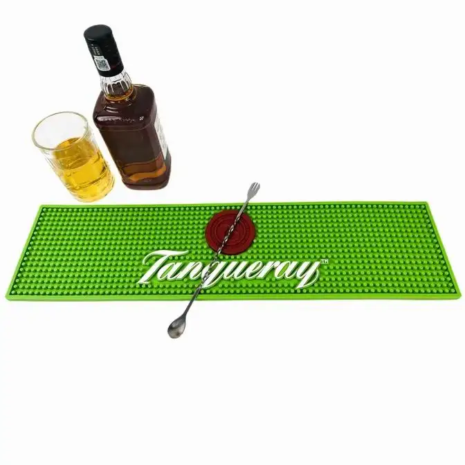 Wholesale top seller silicone pvc rubber bar runner beer drip mat with custom logo