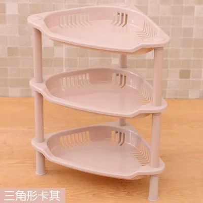 Popular Free Samples Of Storage Racks 3 Tier Plastic Corner Organizer Bathroom Corner Shelf Kitchen Storage Rack Holder
