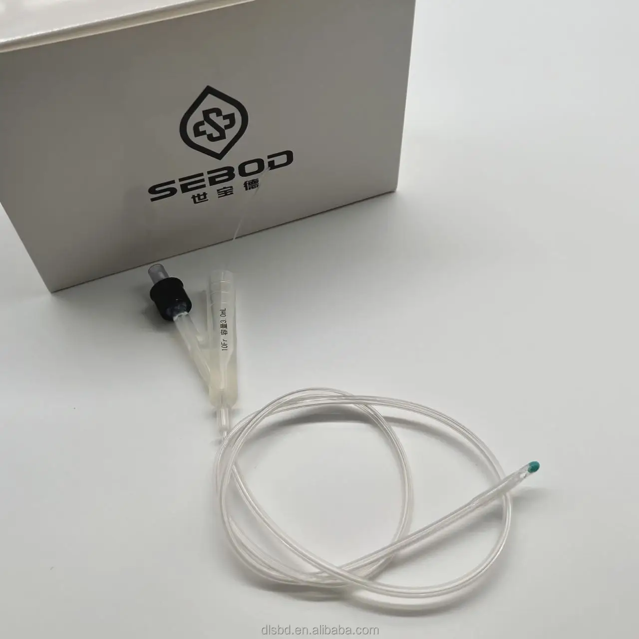 10.0Fr L- 340mm silicone double chamber balloon catheter with guide wire