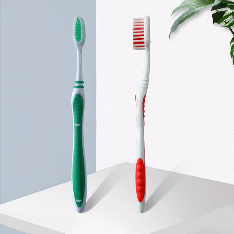 Wholesale Cheap Price Adult Tooth Cleaning Toothbrushes Medium Hard Bristles Plastic Toothbrush