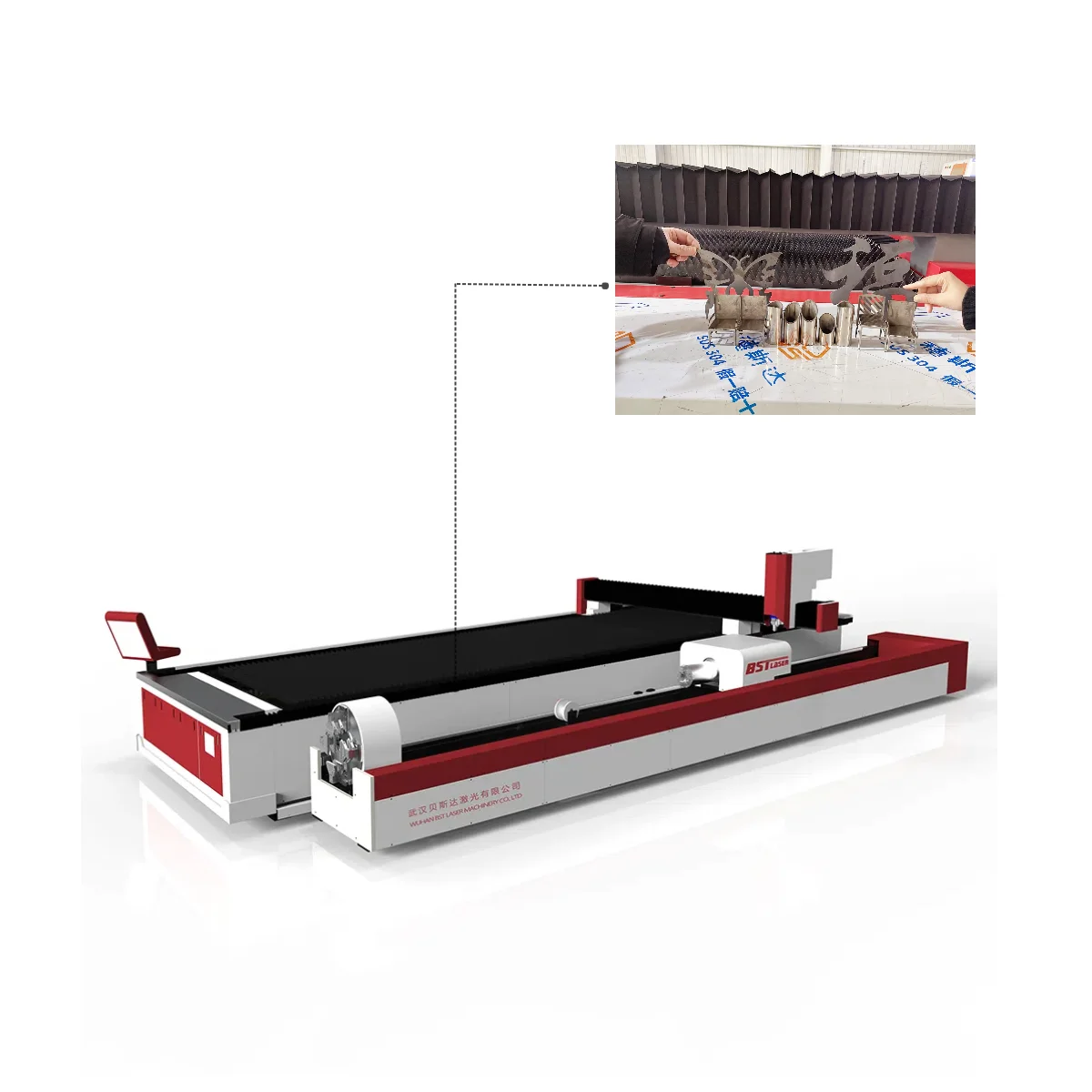 Raycus Max JPT Reci 1.5KW 2KW 3KW 6KW Multifunctional Metal Plate Pipe Sheet Tube Fiber Laser Cutting Machine