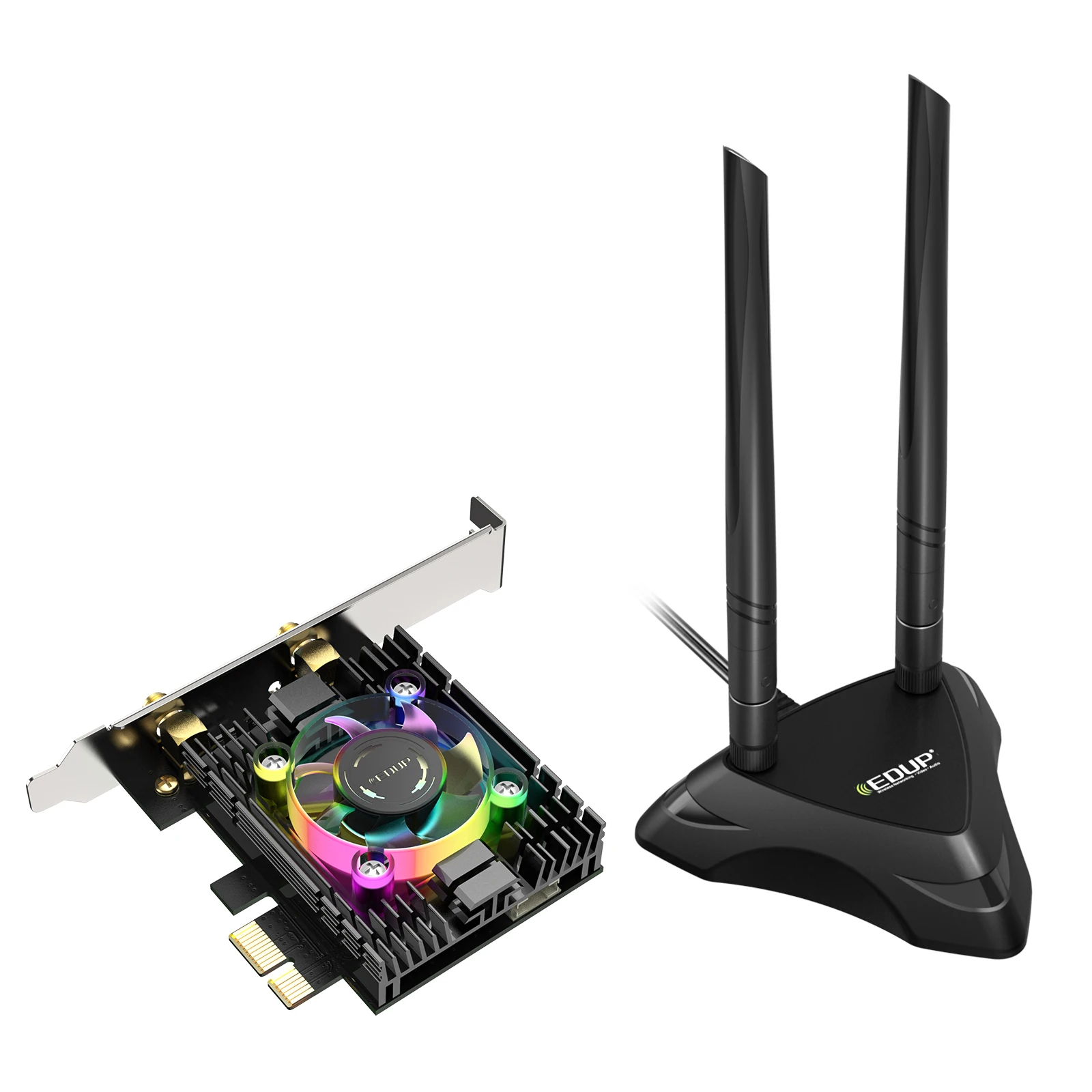 Ax200 3000Mpbs Modem PCIE Pro With Stand Base EDUP Wireless Network WiFi Cards with Fan