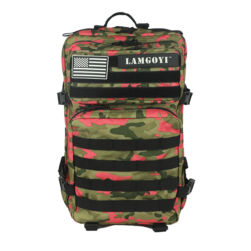 Wholesale Custom Logo Waterproof Fashion Popular Fitness Outdoor Sports 900D Oxford Rose Camo Tactical Backpack