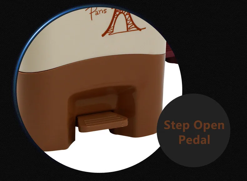 Colorful plastic hollow pattern office household small kitchen dustbin waste paper basket garbage bin