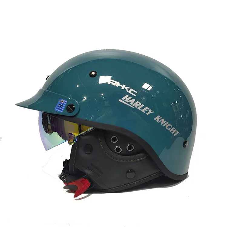 New ABS Material Colorful Vintage Motorcycle Retro Half Face Four Seasons Portable Personal Safety Helmet
