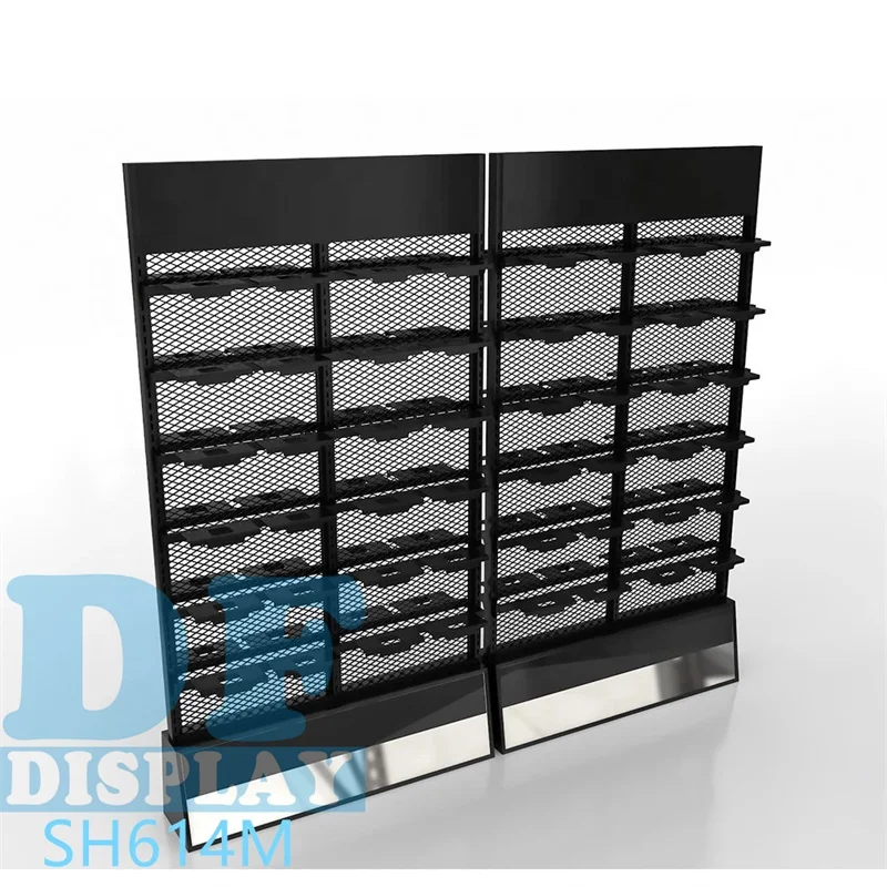 Commercial wholesale retail purse shoe display rack shoe wall display for shop metal adjustable display stand