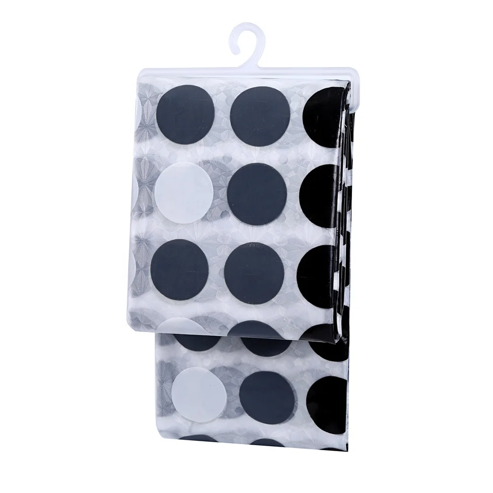 Custom print waterproof PEVA bathroom curtain plus