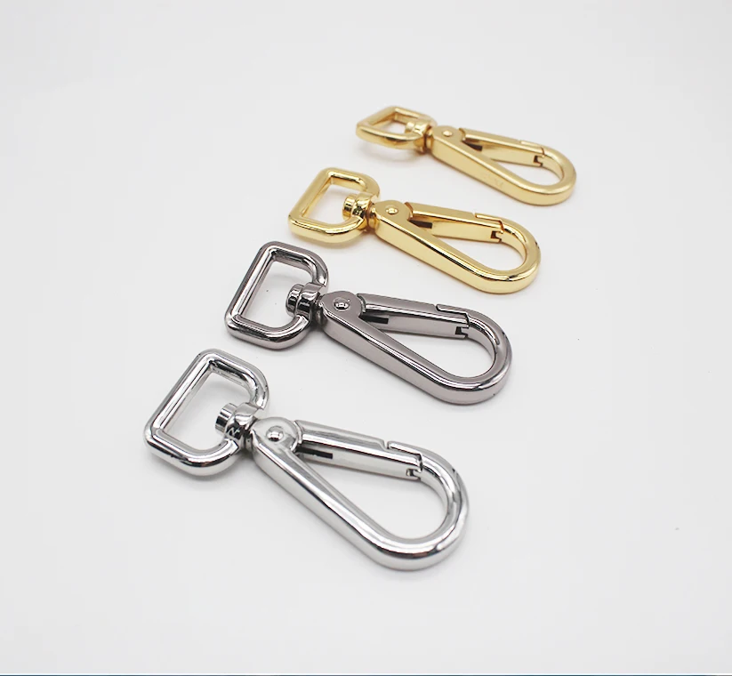 
Оптовая продажа, металлические аксессуары для багажа на заказ, защелкивающийся крючок из цинкового сплава, самодельный брелок, поворотный крючок для сумки 