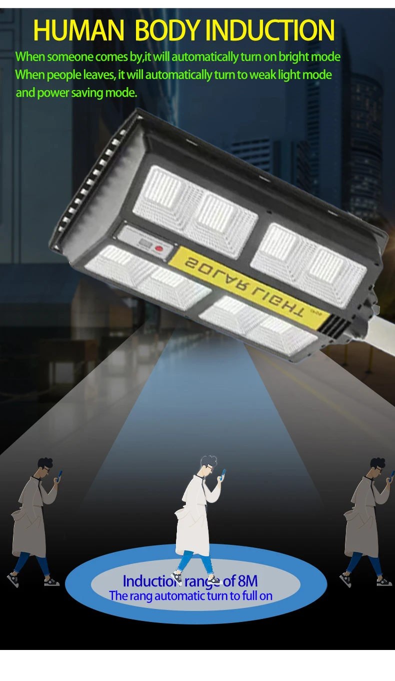 Ip65 Waterproof Outdoor Road Lamp Solar Light 300w 400w 500w Integrated All In One Led Solar Street Light