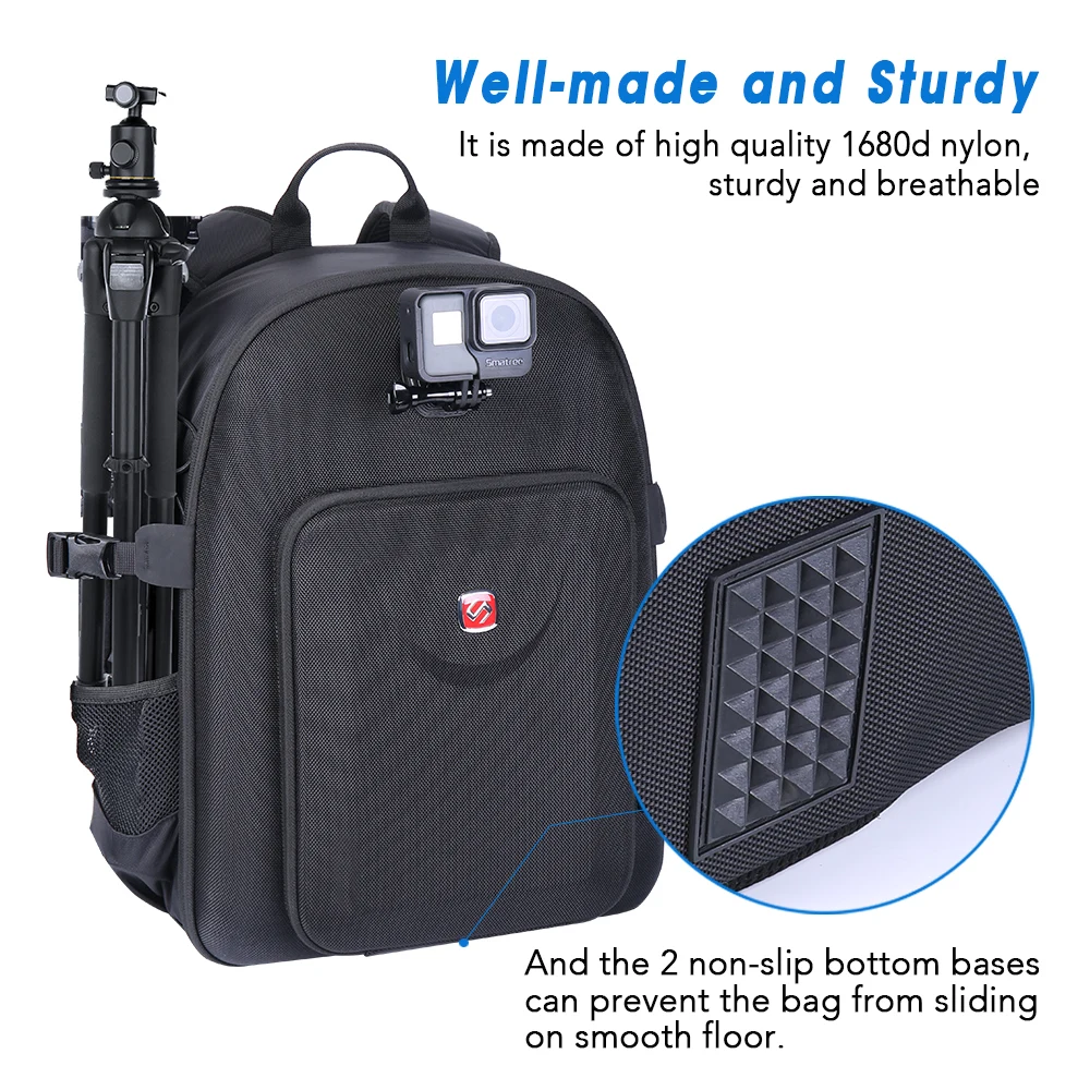 Smatree CP2500 Hard Shell Shockproof Camera Backpack for  Nikon/Canon/Sony/Pentax/GoPro DSLR/SLR