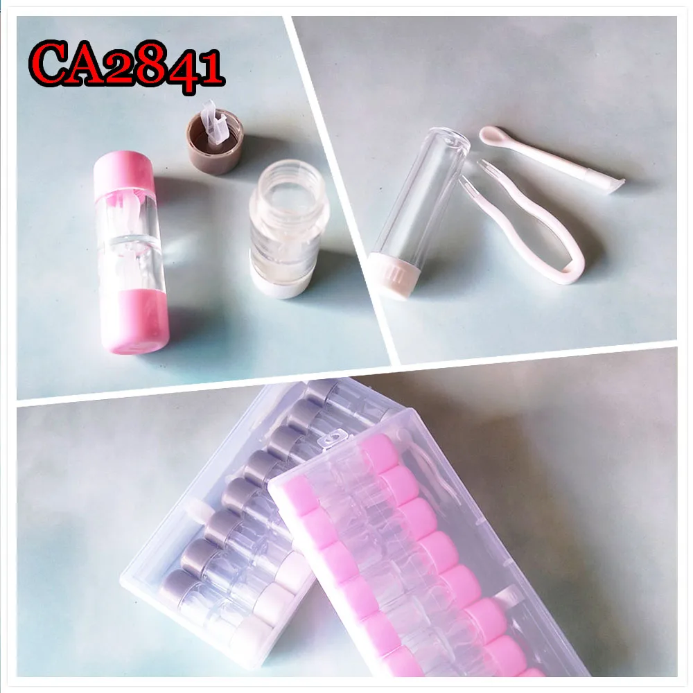contact lens case, hard and soft tube small tracel box 8PCS set CA2841