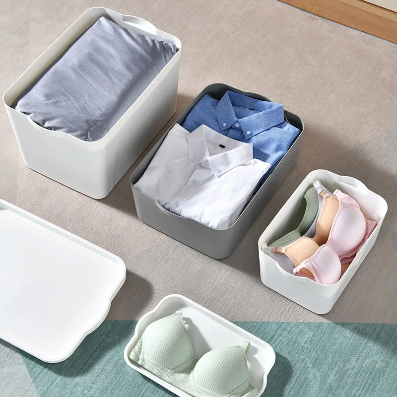 Home use multi color waterproof plastic storage boxes & bins clothes toy organizer with handle