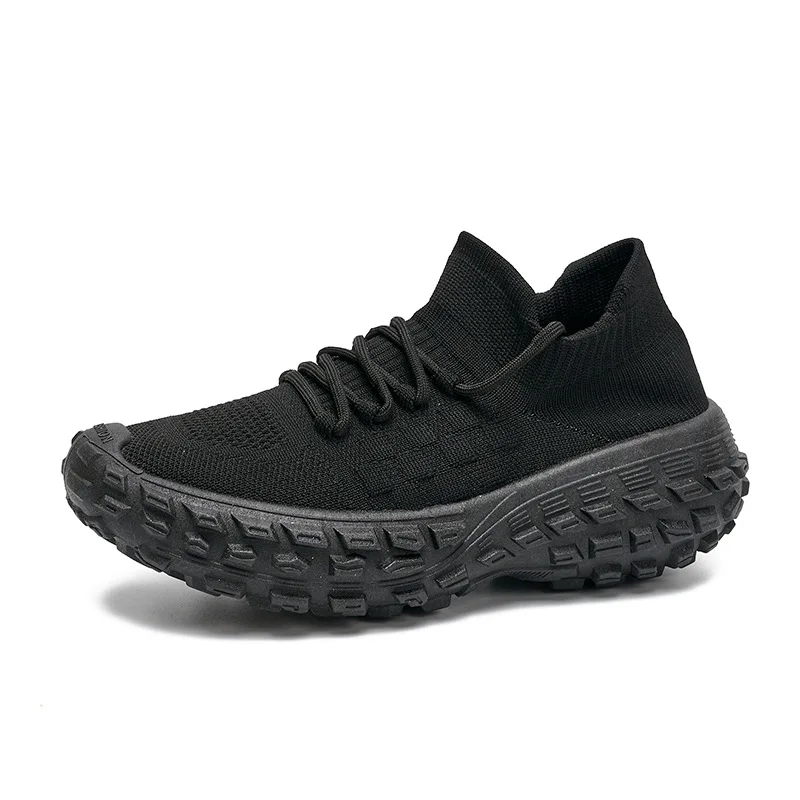 New autumn flying woven breathable and comfortable tire sole dad shoes couple thick sole versatile sports casual shoes