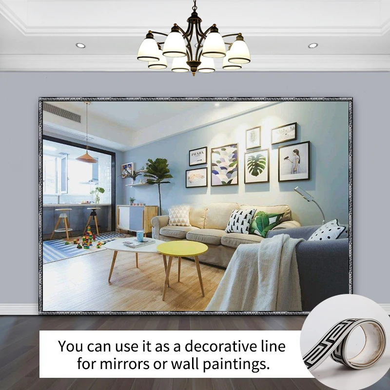 New Chinese TV background wall border line plaster line ceiling line decoration multiple colors nostalgic classic decorative