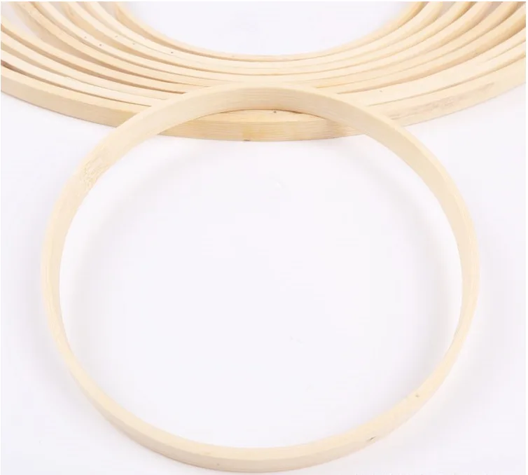 DIY creative original wooden bamboo ring diameter 10-26cm diameter woven dream catcher bamboo circle crafts