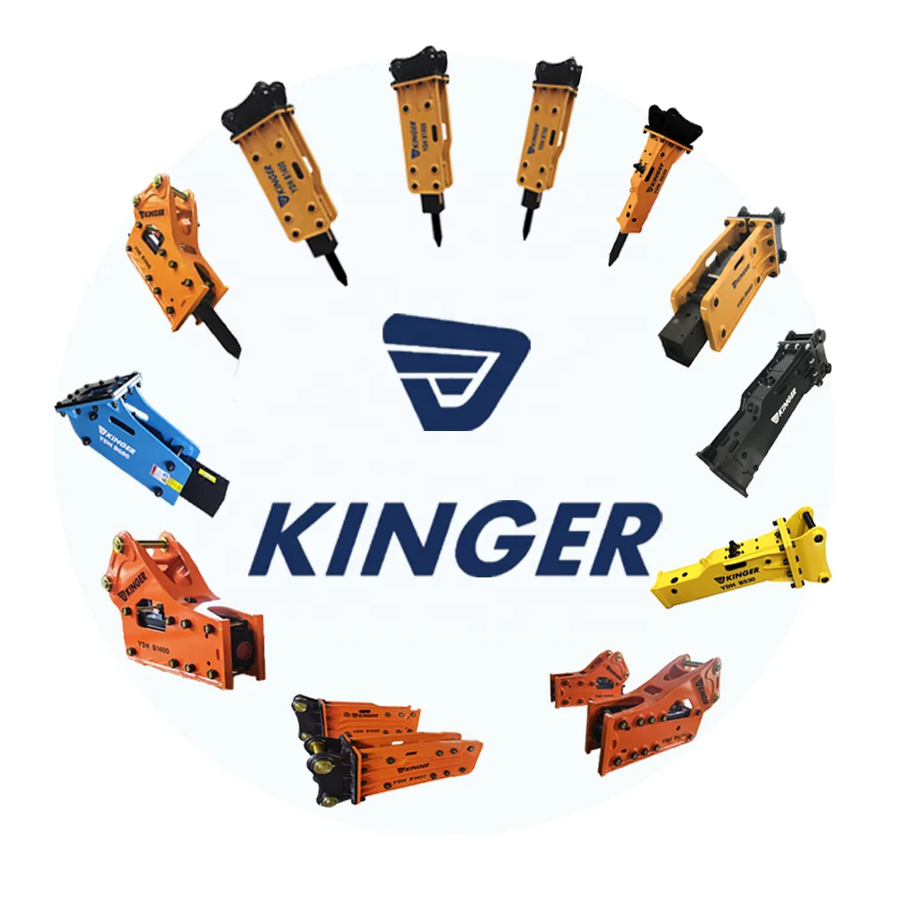 KINGER hydraulic hammer concrete breaker for excavator/skid steer/backhoe loader