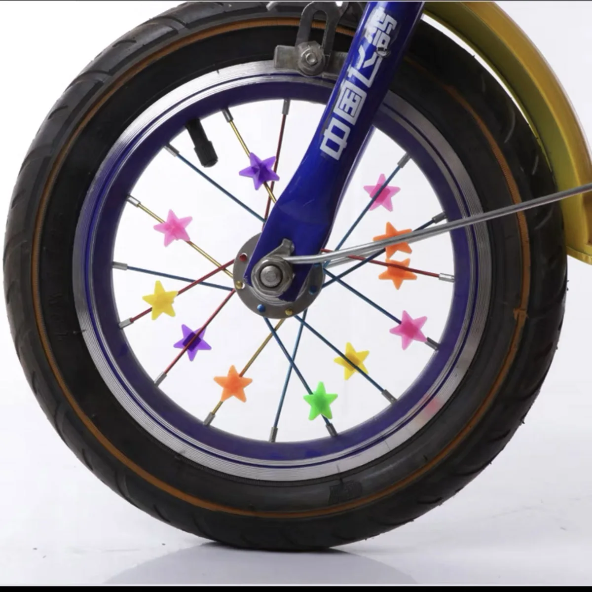 Bicycle Spoke Beads Bicycle Colored Beads Baby Stroller Spokes Heart Shaped Pentagram Various Colors