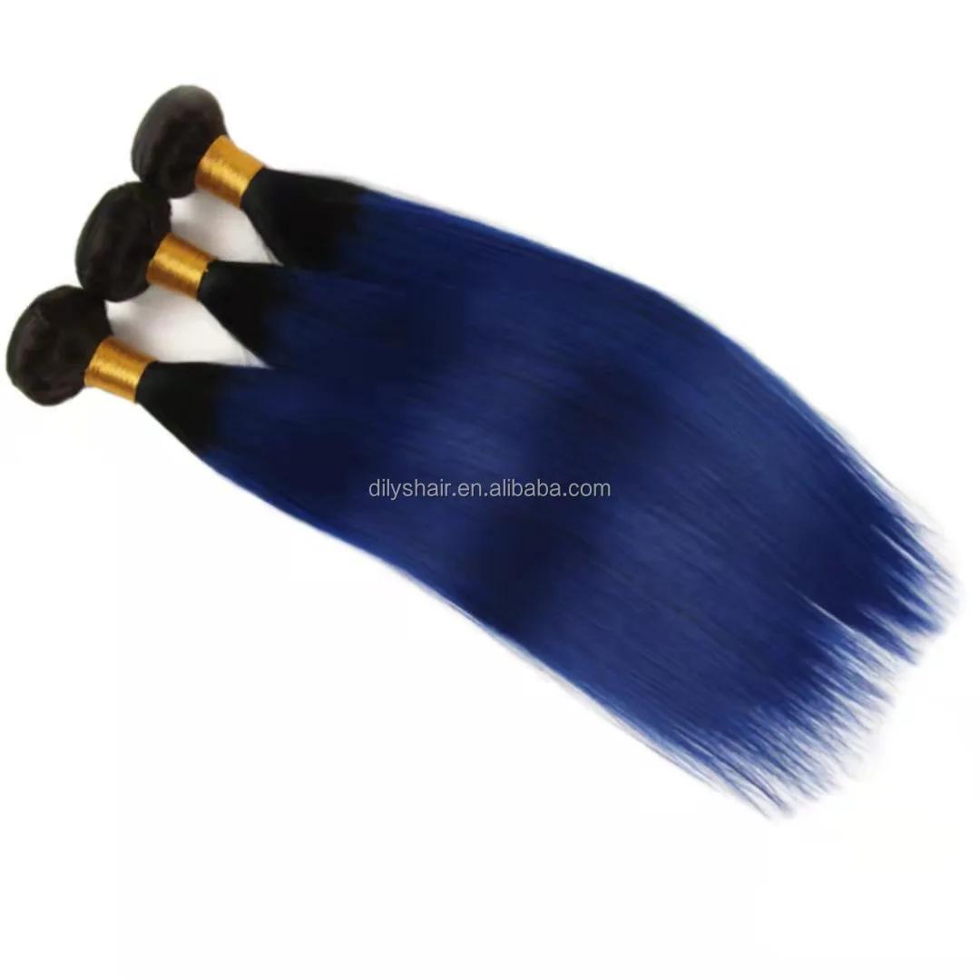 Top Grade Brazilian Virgin Raw Blue Orange Red Pink Silver Grey Colour Straight Weave Bundles Colored Human Hair Extensions