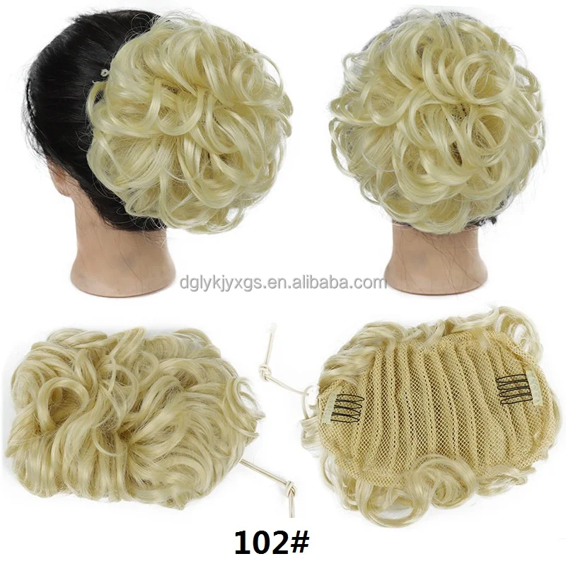 Synthetic Messy Big Hair Bun Curly Chignon Drawstring Ponytails Extension Synthetic Hair ponytail extension for women hair