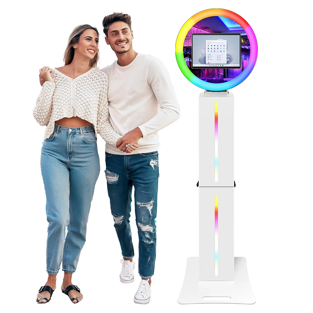 2024 Portable12.3 Inch win Photo Booth For Wedding Party Photo Booth Business  Custom Logo With Flight Case