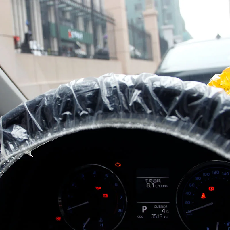 Custom Universal Disposable Plastic Car Steering Wheel Cover, Steering Wheel Protectors for Automotive Service