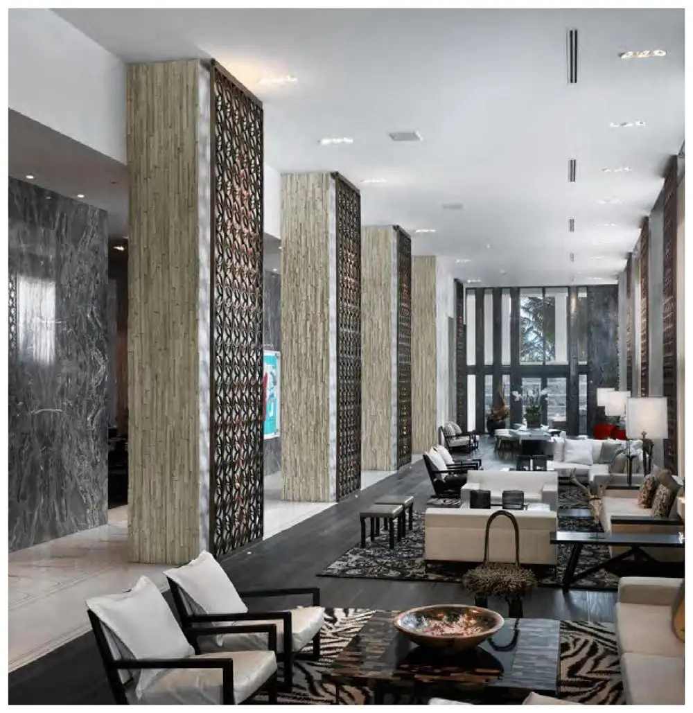 Project Supplier Of Stainless Steel Pvd Color Coating Partition Metal Mirror Bronze Sliding Door Partitions For High Ceiling