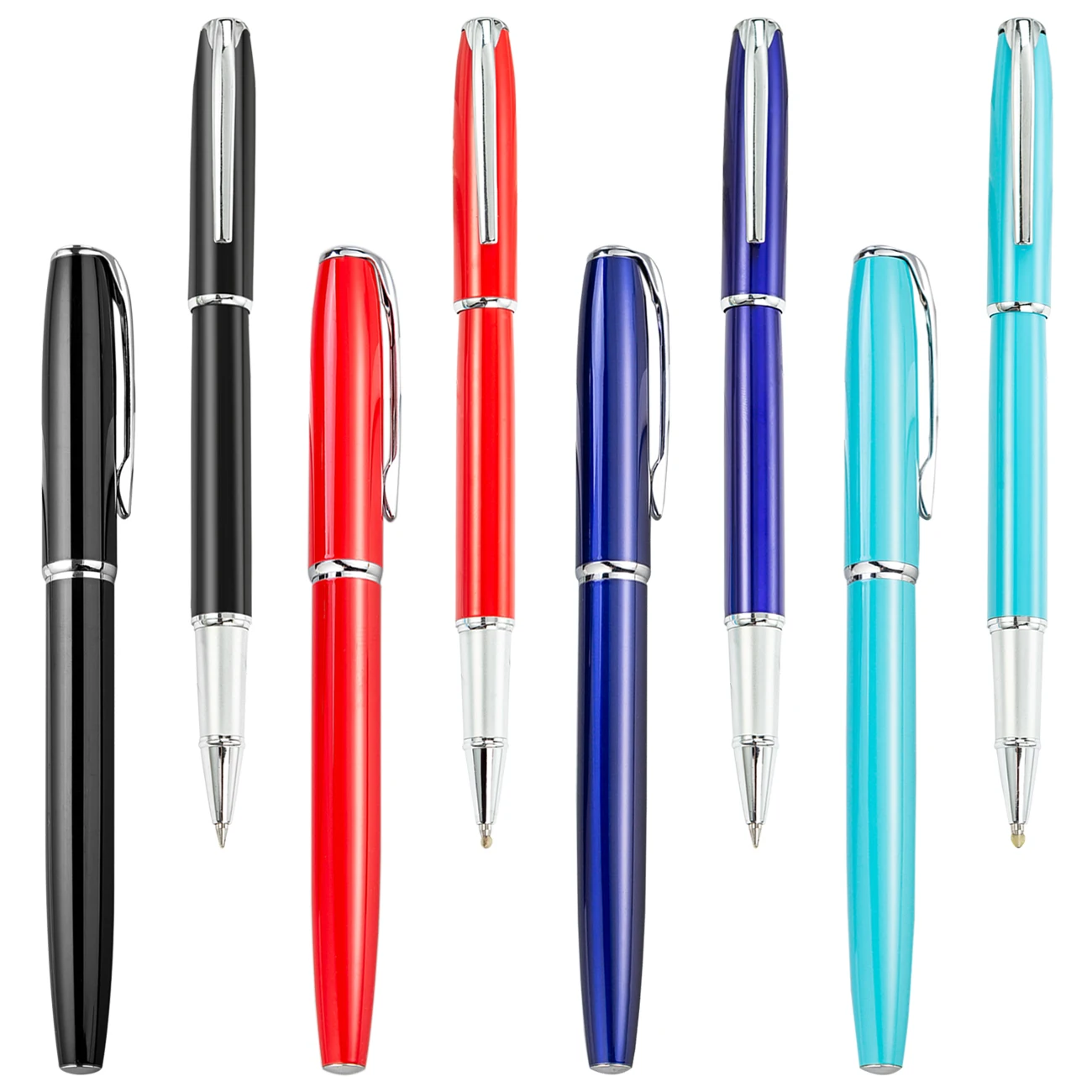 Custom Logo Creative Printed Office & School Use Spring Metal Liquid-Ink Gel Ink Pen