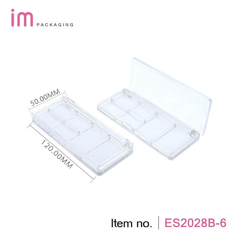 6 well empty AS makeup palette luxury makeup eyeshadow and blush packaging