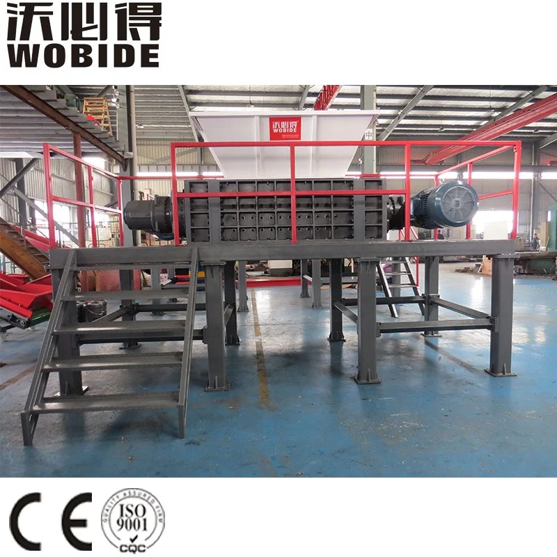 Industrial Grinding Cutting Plastic Bottle Recycling Used Tire Plastic Bag Shredder