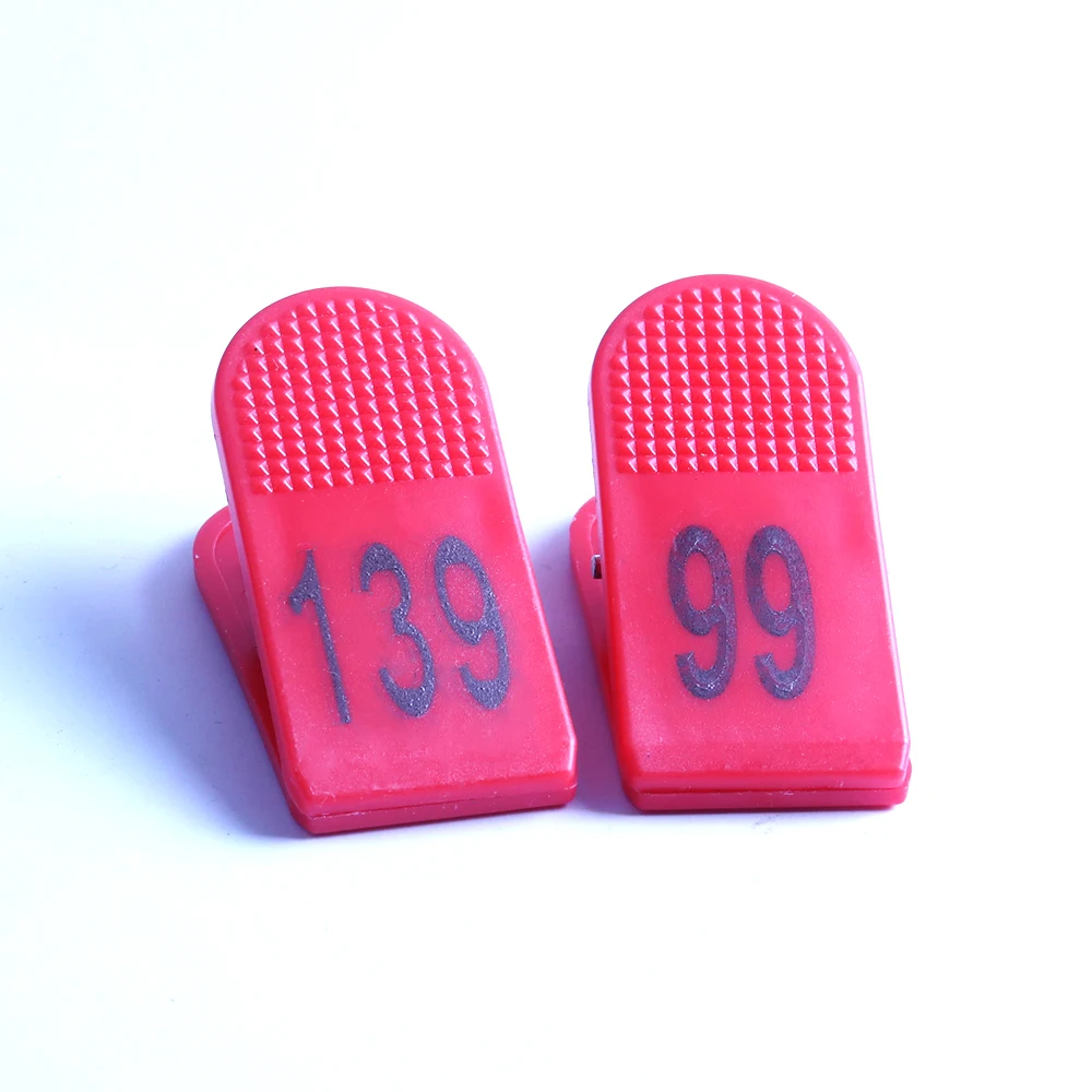 Custom Any Logo Binder Clips Red And Blue Square Plastic Spring Clips For Cartoon Paper Book Clip