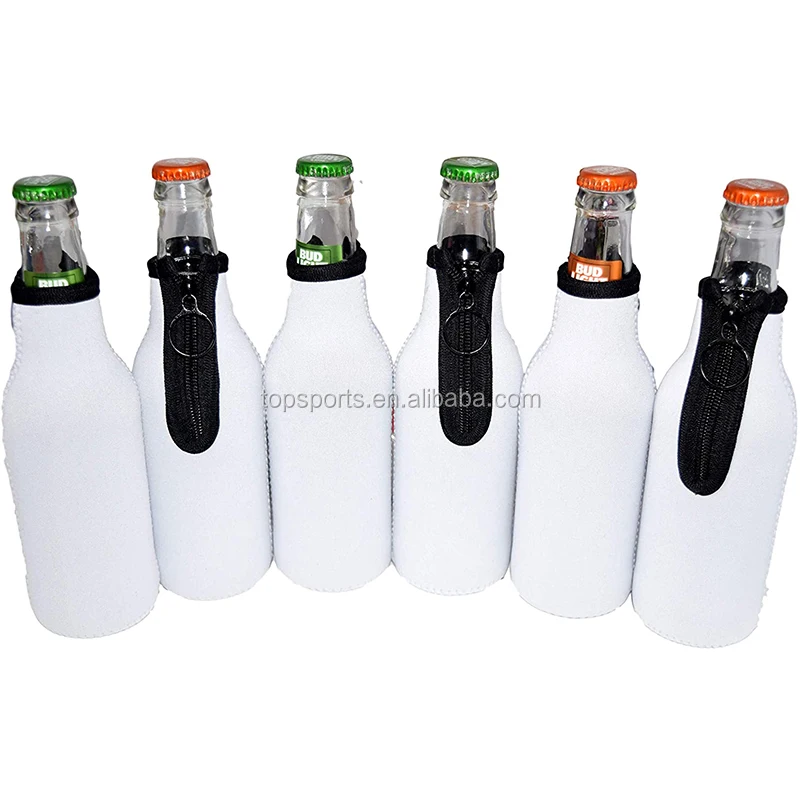 Great for DIY Printing White Polyester Coolers Neoprene Beer Coolers  Sublimation Blanks Bottle Cooler